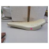 Vintage White Metallic Banana Seat (some stains)