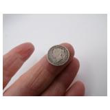 1880 Silver Canadian 5 Cent Coin