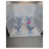 6 Vintage Cambridge Caprice Moonlight Blue -