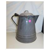 Vintage Graniteware Cowboy Coffee Pot 11&3/4'