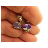 Ornate Pierced Earrings (unsigned)