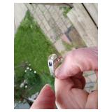 6.18 grams 14K (White) Gold Art Deco Ring Size=