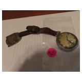 Vintage Elgin Pocket Watch with Caterpillar Fob