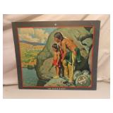 Antique 1936 Native American Calendar Topper for
