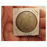 1873 Seated Liberty Silver Dollar Coin