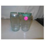 5 Antique Spice Jars - 2 Are Shakers 4&1/4"