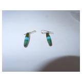 Ornate Pireced Earrings Signed = Nataanii Sterling
