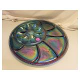 Vintage Indiana Carnival Glass Relish Egg Tray