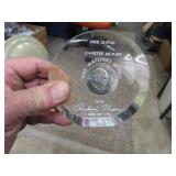 Vintage Lucite Paperweight = Fred Seaton (Nebraska