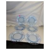 6 Vintage Caprice Moonlight Blue Salad Plates =