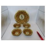 5 Piece Vintage (Metal) Mr Peanut Bowl Set = 6' &