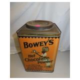 Antique Bowey's Hot Chocolate Powder Tin =