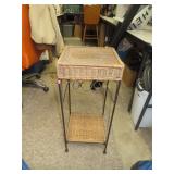 NO SHIPPING - Wicker & Iron Plant Stand =