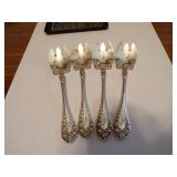 81.99 grams- 4 RARE Wallace Sterling ROSE Pattern