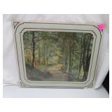 Vintage Glass on Glass Wallace Nutting Litho USA =
