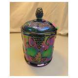 Vintage Indiana Carnival Glass Canister = 7&1/4"