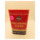 Vintage Skelly Polishing Cloth in Can = 5&1/2"