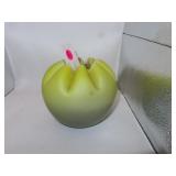 Vintage Satin Art Glass Rose Bowl = 5&1/2'x4&1/2'