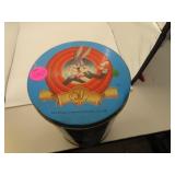 Bugs Bunny Tin 3/4 Full of Vintage Buttons=6&1/4"x