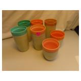 7 Vintage Cornish Therm-O-Tumblers = 5" & 3"