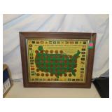 Abraham Lincoln 50 State Penny Collection (Framed)