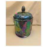 Medium Vintage Indiana Carnival Glass Canister