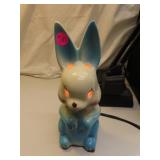 Vintage Porcelain Bunny Rabbit Night Light =