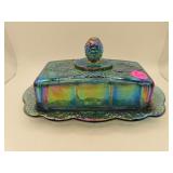 Vintage Indiana Carnival Glass Butter Dish