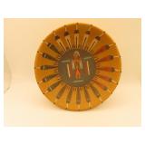 Vintage Navajo Ernest Hunt Sand Art Bowl 1983 =