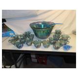 Vintage Indiana Carnival Glass Punch Bowl with