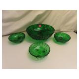 Vintage Forest Green Oyster & Pearl Master Bowl &