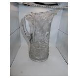 Antique Amercian Brilliant Cut Crystal Pitcher =