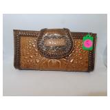 Vintage Leather Wallet Clutch