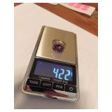 4.22 grams 10K Gold (old) Amethyst Ring Size 6.5