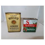 2 Vintage Spice Tins