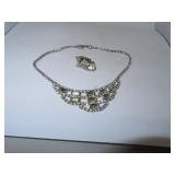 Vintage Necklace & Earring Set Signed D