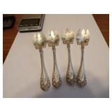 81.79 grams- 4 RARE Wallace Sterling ROSE Pattern