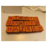 18 Vintage Wooden Blocks