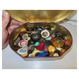 Vintage Tin with Antique Buttons