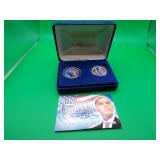 2 Barack Obama Colorized Quarters