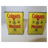 2 Vintage Spice Tins (Colman