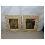 Vintage MaDonna & Child & Sacred Heart of Jesus