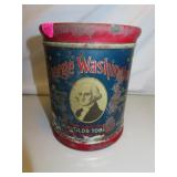 Vintage George Washington Cut Plug Tobacco Tin =