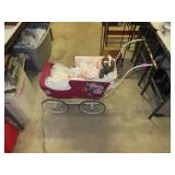 NO SHIPPING - Antique (Restored) Baby Buggy
