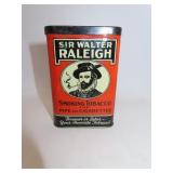 Antique Sir Walter Raleigh Pocket Size Tobacco Tin