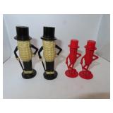 2 Sets of Vintage Mr Peanuts Salt & Pepper Shakers