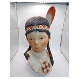 Vintage Native American Child Bust = 9&3/4' to