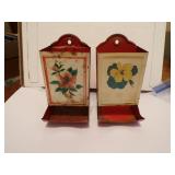 2 Vintage Kitchen Match Holders