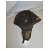 WWI Aviators Horse Hide Leather Skull Cap