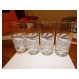 4 Mid-Century Culver Glasses = 6&1/4"
